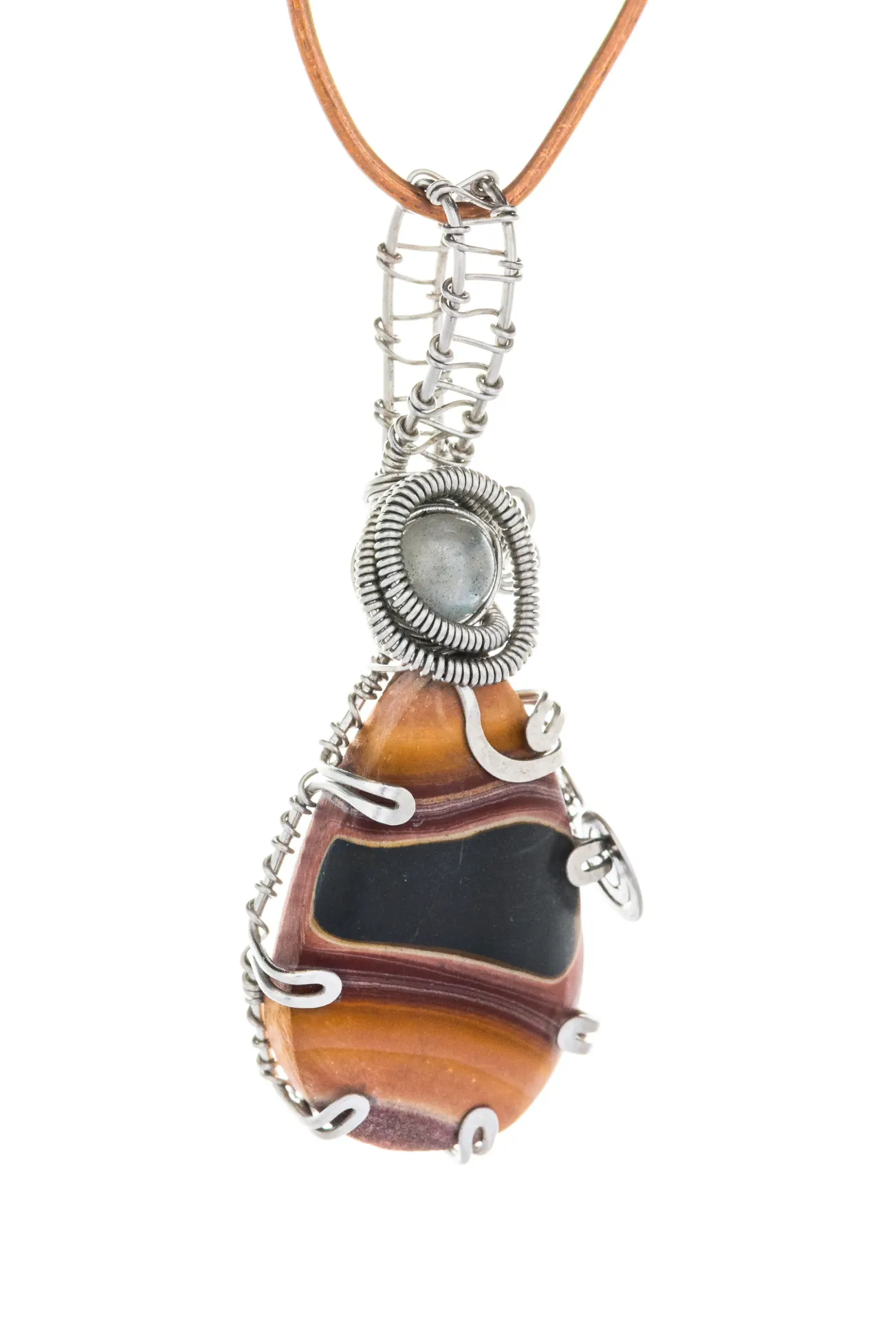 [DI-AC-CT-014] Piedra del Viento — Dije de colca takana y labradorita