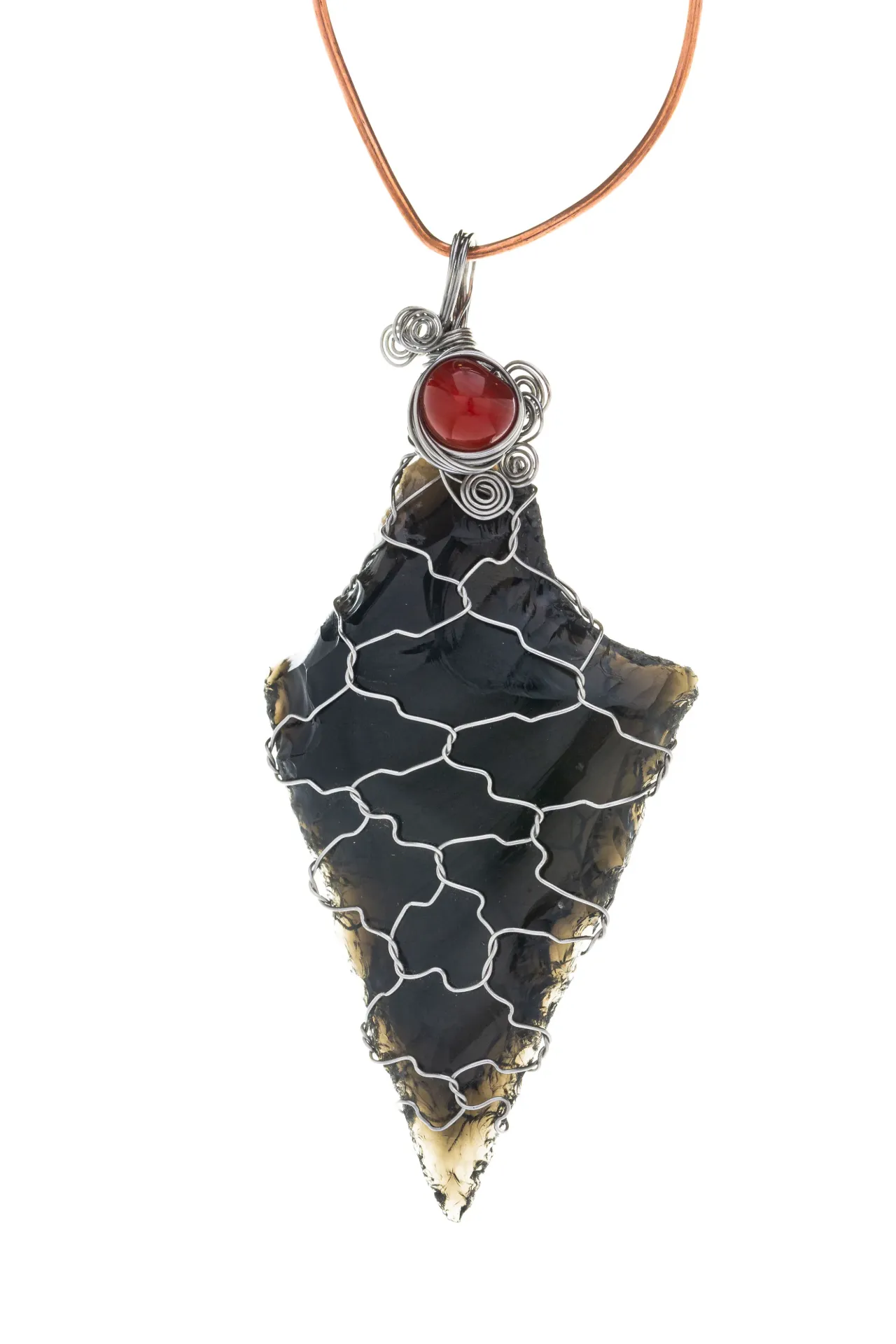 Flecha del Sol — Dije de obsidiana ecuatoriana