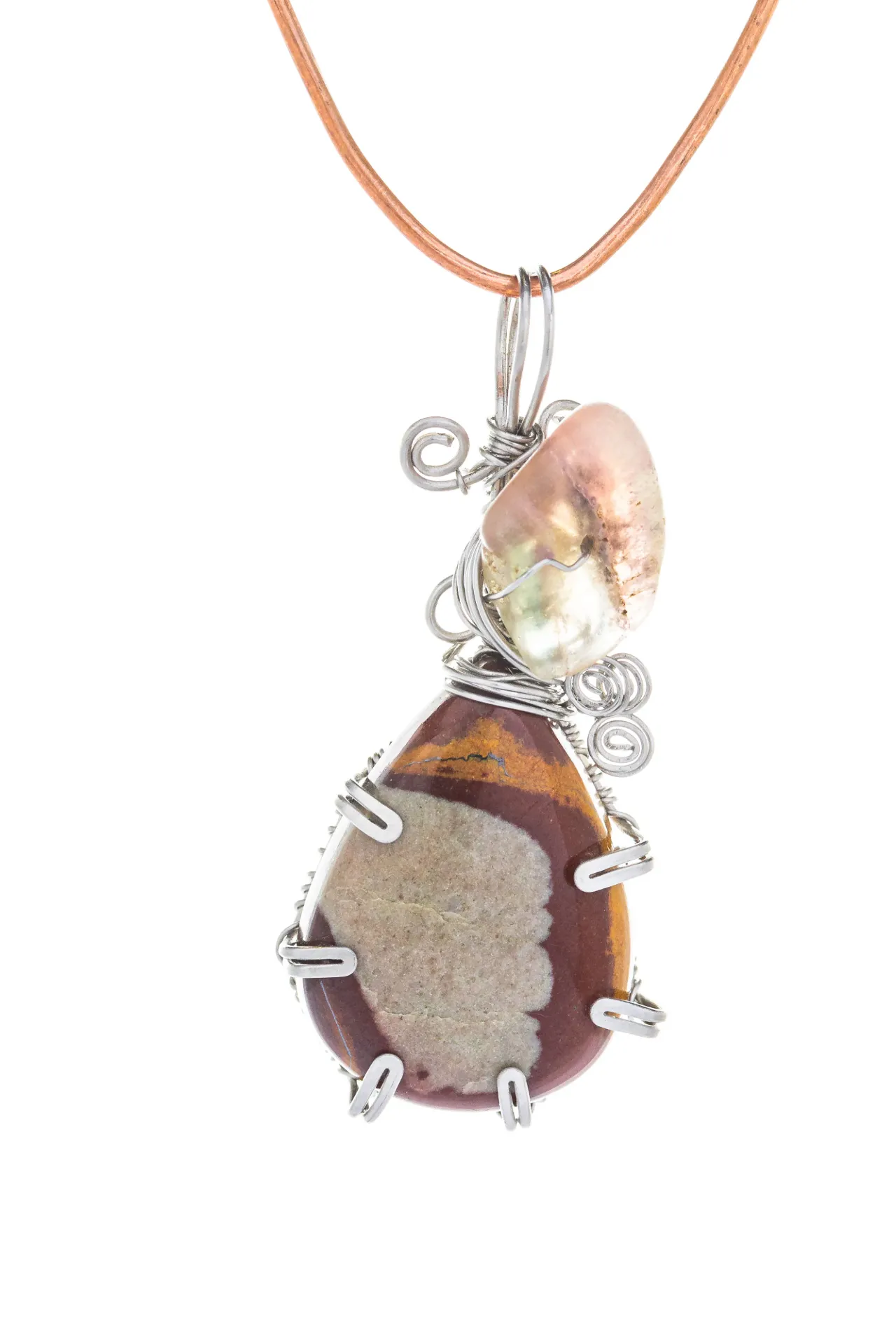 Sendero Mineral — Dije de Cherry Creek Jasper y fluorita
