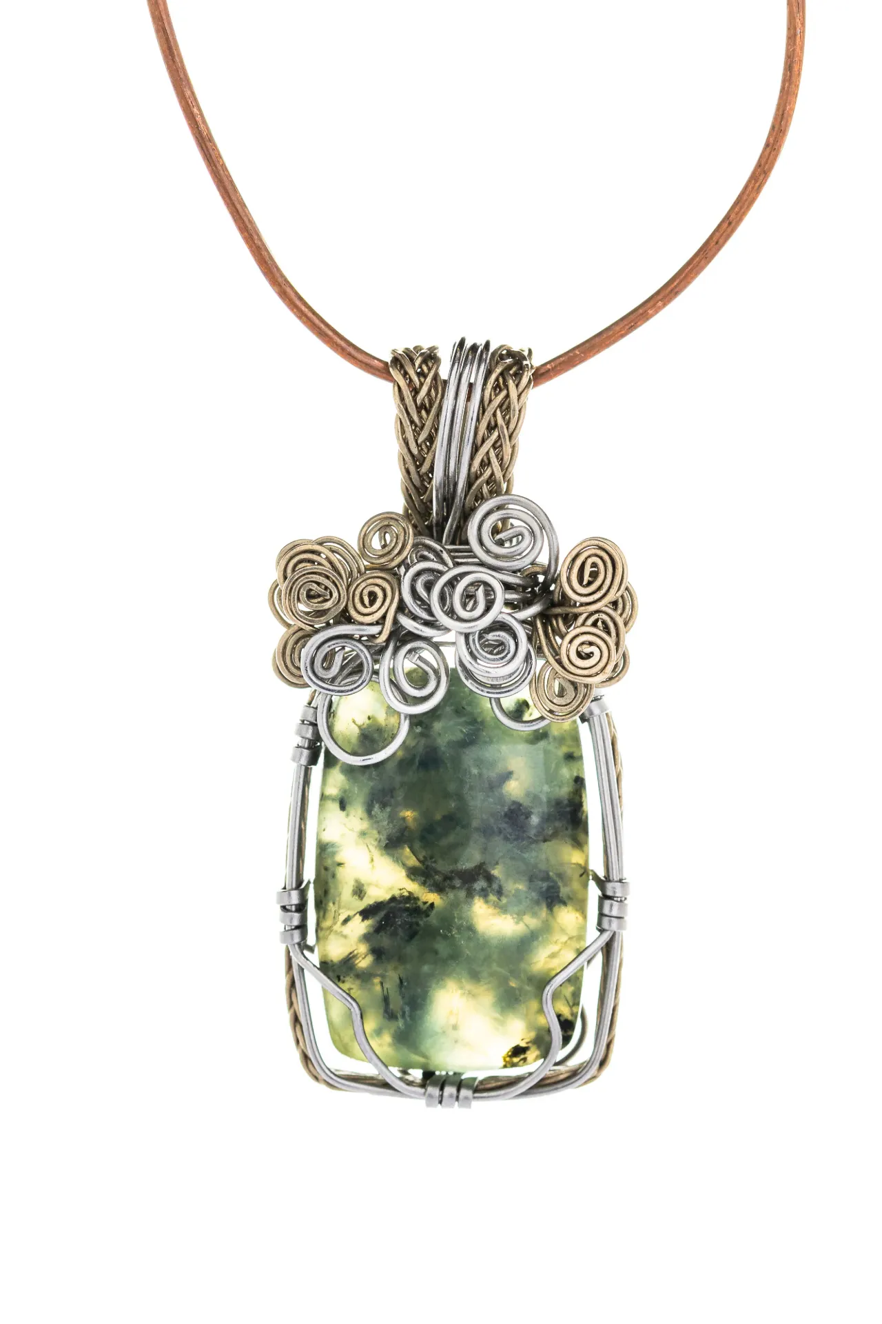 [DI-MX-PR-006] Silent Green — Prehnite charm
